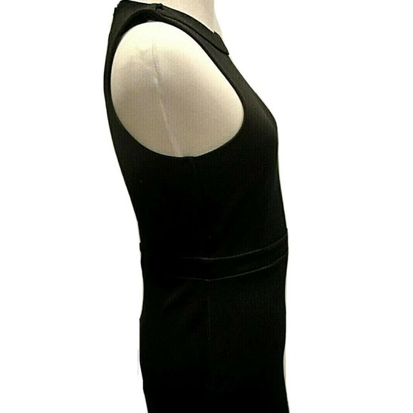 TOPSHOP Black Sleeveless Exposed Zip Bodycon Dress - Picture 7 of 8